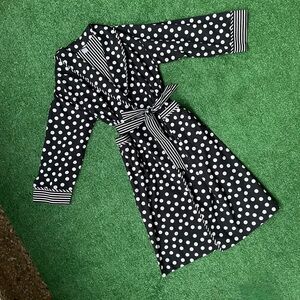 Vintage Elegant Polka Dot Women's Robe